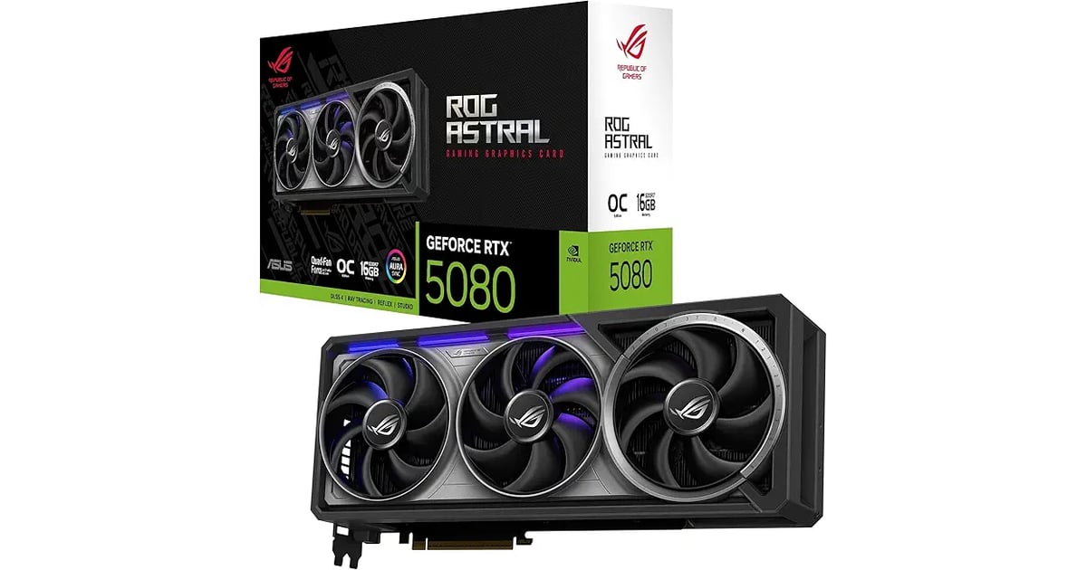 Track ASUS ROG Astral GeForce RTX 5080 OC at Amazon