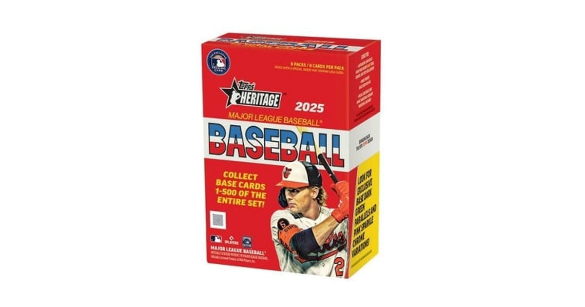 2026 Topps Heritage Baseball Value Box Trading Cards MLB Sealed Box 8 Packs