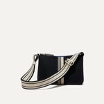 Track Stock of Rothy's The Casual Crossbody - Black And Ivory Stripe