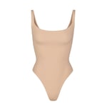 Track Stock of Skims Fits Everybody Square Neck Bodysuit  - Clay