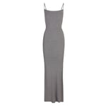 Track Stock of Skims Soft Lounge Long Slip Dress - Heather Grey - Xs