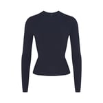 Track Stock of Skims Cotton Jersey Long Sleeve T Shirt  - Navy