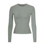 Track Stock of Skims Cotton Jersey Long Sleeve T Shirt - Mineral - S