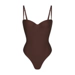 Track Stock of Skims Body Underwire Thong Bodysuit - Cocoa - 3 X