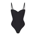 Track Stock of Skims Body Underwire Thong Bodysuit - Onyx - M