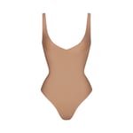 Track Stock of Skims Body Unlined Plunge Thong Bodysuit - Sienna - S