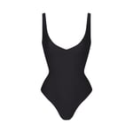 Track Stock of Skims Body Unlined Plunge Thong Bodysuit - Onyx - Xl
