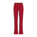 Track Stock of Skims Cotton Jersey Foldover Pant - Brick - Xxs