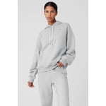 Track Stock of Alo Accolade Hoodie - Athletic Heather Grey - S