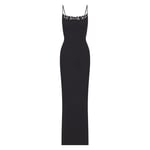 Track Stock of Skims Fits Everybody Lace Long Slip Dress  - Onyx