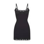 Track Stock of Skims Fits Everybody Lace Slip Dress - Onyx - 4 X