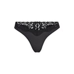 Track Stock of Skims Fits Everybody Lace Dipped Thong  - Onyx