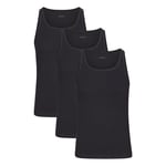 Track Stock of Skims Cotton Mens Rib Tank 3 Pack - Onyx - Xs