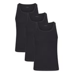 Track Stock of Skims Cotton Mens Rib Tank 3 Pack - Onyx - 2 X