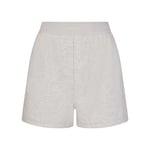 Track Stock of Skims Cotton Rib Loose Boxer - Light Heather Grey - Xs
