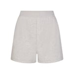 Track Stock of Skims Cotton Rib Old Loose Boxer  - Light Heather Grey