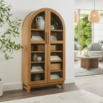 Track Stock of Better Homes & Gardens Juliet Solid Wood Frame Arc Cabinet - Light Honey