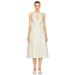 Track Stock of Seina Midi Dress - Natural Linen - M