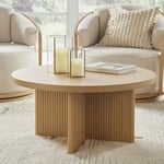 Track Stock of Better Homes & Gardens Lillian Fluted Coffee Table - Natural Pine