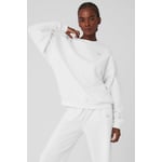 Track Stock of Alo Accolade Crew Neck Pullover - White - S - Regular