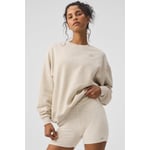 Track Stock of Alo Accolade Crew Neck Pullover - Oatmeal Heather - 2 Xl