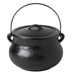 Track Stock of Smith & Clark 4 qt Pre-Seasoned Cast Iron Covered Cauldron with Wire Handle