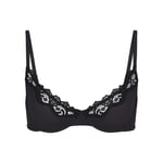 Track Stock of Skims Fits Everybody Lace Unlined Scoop Bra - Onyx - 32 - H
