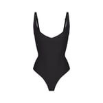 Track Stock of Skims Body Core Sculpt Plunge Thong Bodysuit  - Onyx