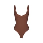 Track Stock of Skims Body Core Sculpt Plunge Thong Bodysuit  - Jasper