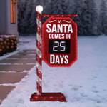 Track Stock of Member's Mark 5' Pre-Lit Santa Countdown Sign