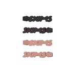 Track Stock of Getting Ready Accessories Matte Logo No Crease Hair Clip 4 Pack - Sienna And Onyx - Os