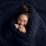 Track Stock of Bearaby Cotton Hand-Knit Weighted Blankets for Adults - Chunky Knit Blanket - Sustainable,