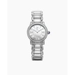 Track Stock of David Yurman Classic Quartz Watch in Stainless Steel with Diamond Bezel 30mm