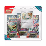 Track Stock of Pokemon Twilight Masquerade Three-Booster Blister Revavroom Snorlax