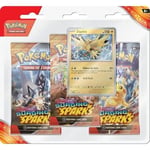 Track Stock of Pokemon Surging Sparks Three-Booster Blister Styles Vary