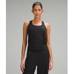 Track Stock of Swiftly Tech Racerback Tank Top 2.0 *Waist Length - Black/Black - 20
