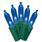 Track Stock of 100-Count Blue LED Mini Christmas Lights with Green Wire, 21', Holiday Time