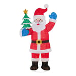 Track Stock of 8 ft. Yuletide Lane Giant-Sized LED Collapsible Santa Holiday Yard Decoration Y14