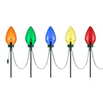 Track Stock of 20 in. Multi-Colored Giant C7 LED Pathway Lights (5-Pack)