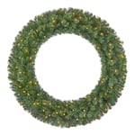 Track Stock of 48 in. Pre-Lit LED Wesley Pine Artificial Christmas Wreath