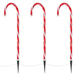 Track Stock of 3 ft. Warm White Candy Cane LED Pathway Lights (Set of 3)