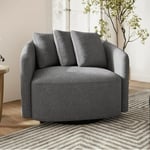 Track Stock of Beautiful Drew Chair by Drew Barrymore - Charcoal Boucle