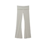 Track Stock of All-Day Cotton™ Foldover Flare Leggings - Heather Charcoal - L-Regular