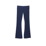 Track Stock of All-Day Cotton™ Foldover Flare Leggings - Midnight Navy - XL-Regular