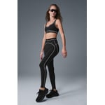 Track Stock of Alo Airbrush High Waist Heart Throb Legging - Black/White - S - Full 28"