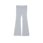 Track Stock of All-Day Cotton™ Foldover Flare Leggings - Medium Heather Grey - XL-Regular