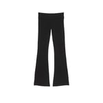 Track Stock of All-Day Cotton™ Foldover Flare Leggings - Pure Black Bling - XL-Short