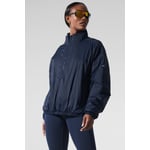 Track Stock of Alo Latitude Light Weight 1/2 Zip Pullover Jacket - Navy