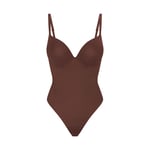 Track Stock of Skims Ultimate Body Push Up Thong Bodysuit  - Cocoa