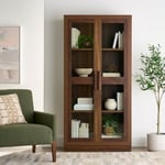 Track Stock of Better Homes & Gardens Ezra Bookcase, Walnut finish